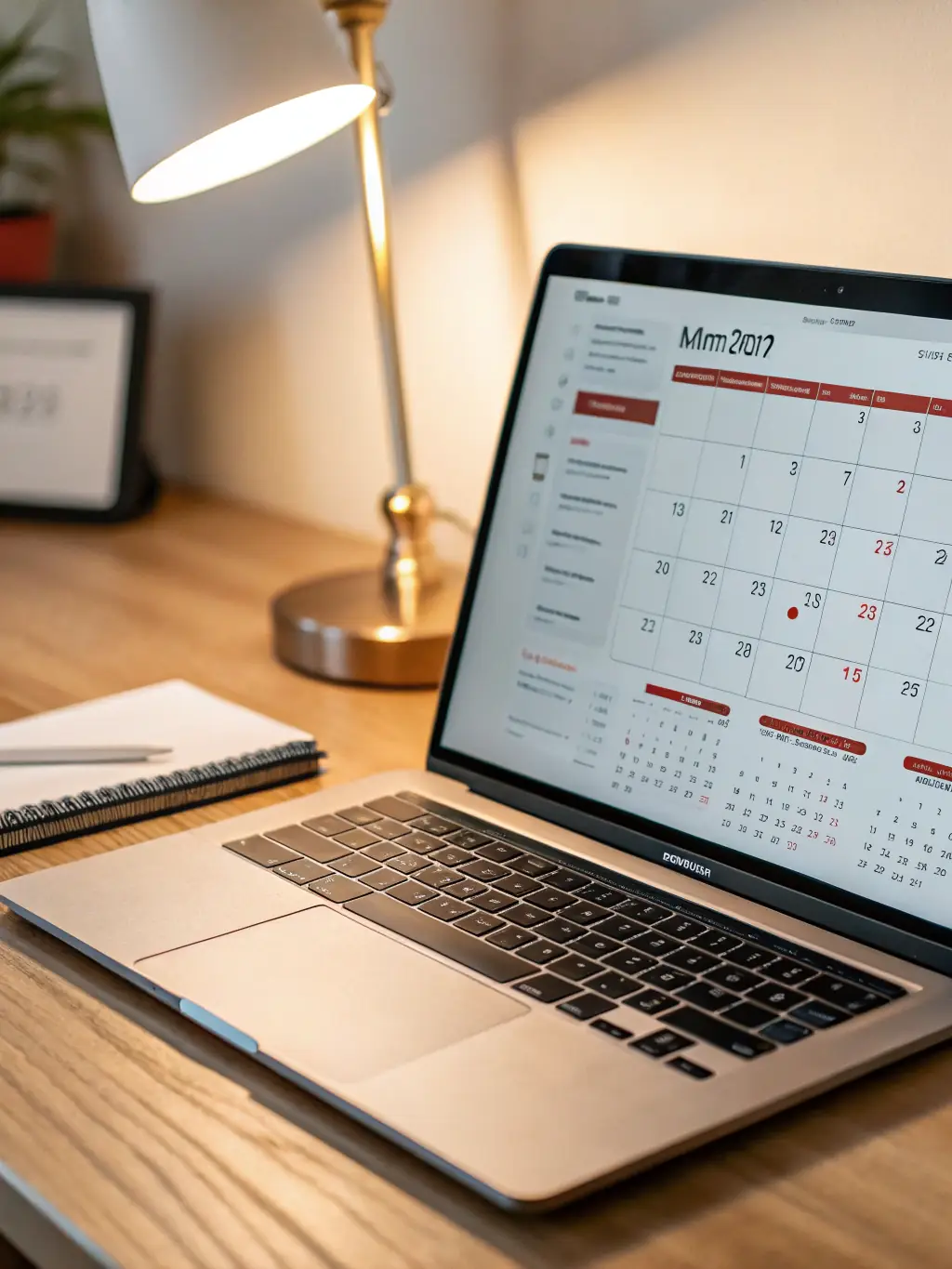 A digital calendar and scheduling tool interface, illustrating the ease of scheduling property showings with You Relax. We Rent.